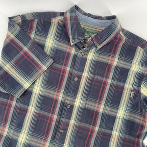 Woolrich Plaid Button Up Short Sleeve Outdoor Shirt‎ Mens Large